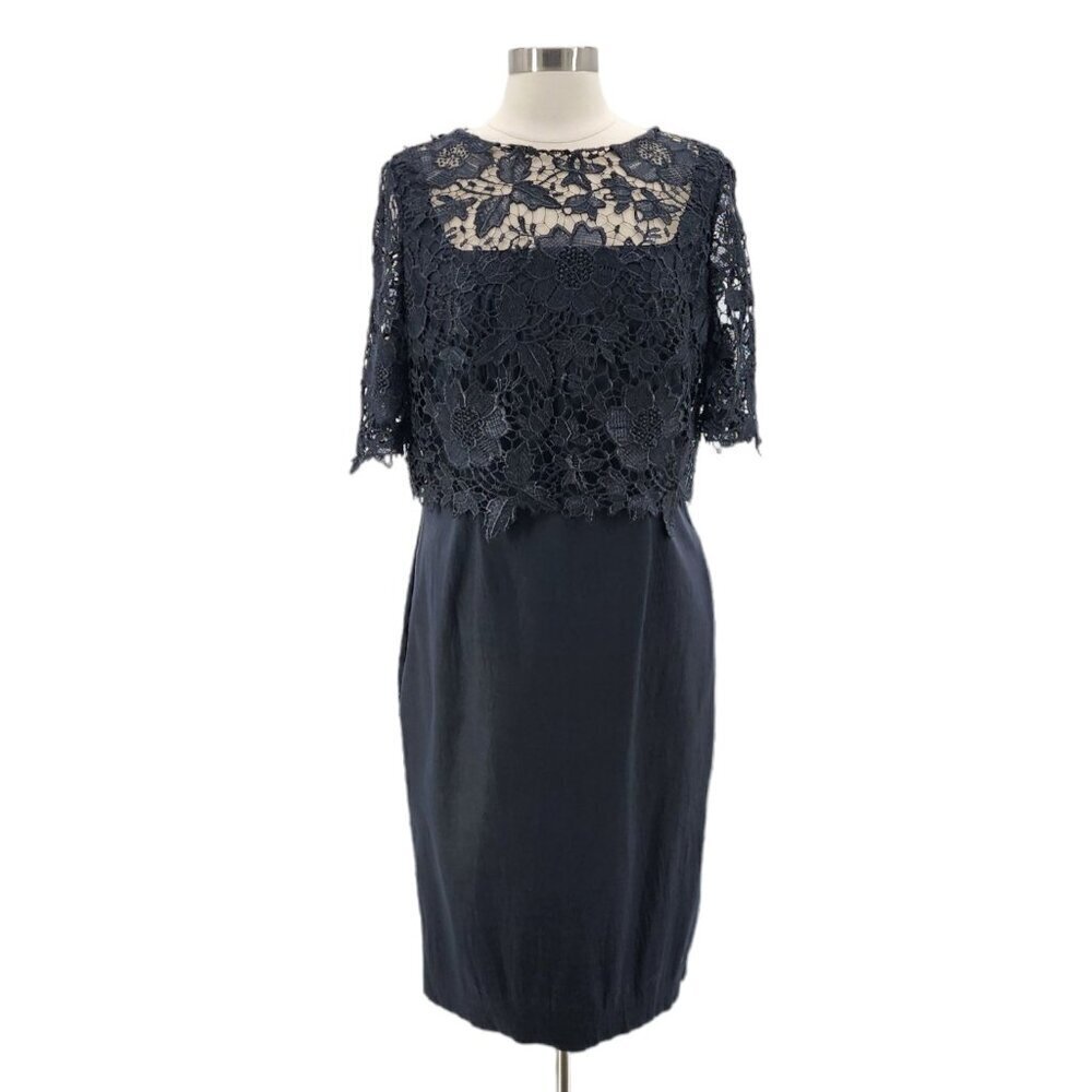 NWT Jasmine Bridal Lace Black Popover Evening Wear Dress Womens 12